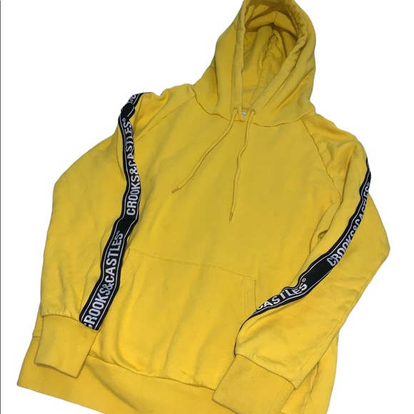 Crooks u0026 Castles | Tops | Crooks Castles Yellow Black Hoodie Size Large |  Poshmark